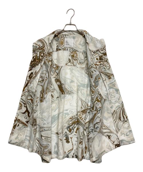 PAS DEUX PAREILS（パドゥパレイユ）PAS DEUX PAREILS (パドゥパレイユ) WHITE MARBLE オープンカラーシャツ アイボリー サイズ:SIZE 3の古着・服飾アイテム