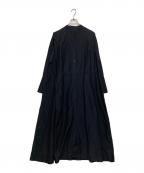 house of lotusハウスオブロータス）の古着「リネン混シャツワンピース」｜ネイビー