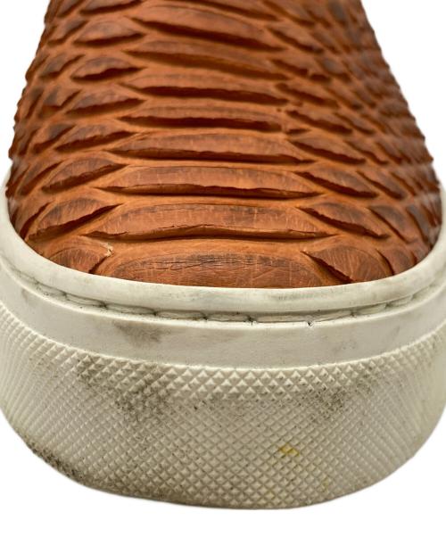 CELINE（セリーヌ）CELINE (セリーヌ) SNAKESKIN SLIP ON/スネークスキンスリッポン ブラウン サイズ:SIZE 38の古着・服飾アイテム