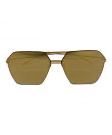 BOTTEGA VENETA（ボッテガベネタ）の古着「ヘキサゴナルフレームサングラス」｜ゴールド