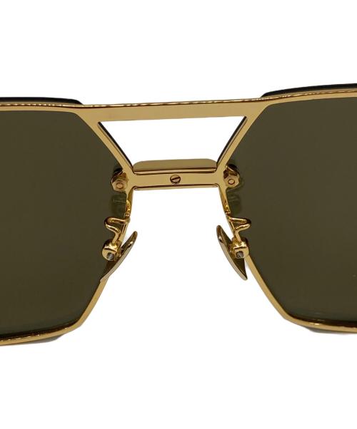 BOTTEGA VENETA（ボッテガベネタ）BOTTEGA VENETA (ボッテガベネタ) ヘキサゴナルフレームサングラス ゴールド サイズ:61-15-145の古着・服飾アイテム
