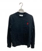 AMI Alexandre Mattiussiアミアレクサンドルマテュッシ）の古着「ロゴ刺繍スウェット」｜ブラック