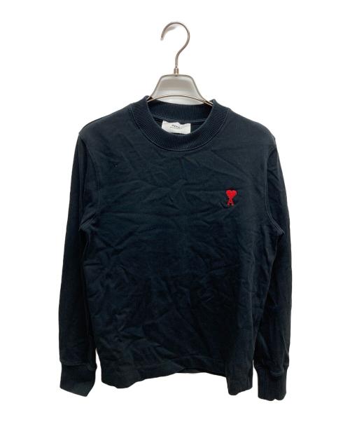 AMI Alexandre Mattiussi（アミアレクサンドルマテュッシ）AMI Alexandre Mattiussi (アミアレクサンドルマテュッシ) ロゴ刺繍スウェット ブラック サイズ:SIZE XXSの古着・服飾アイテム