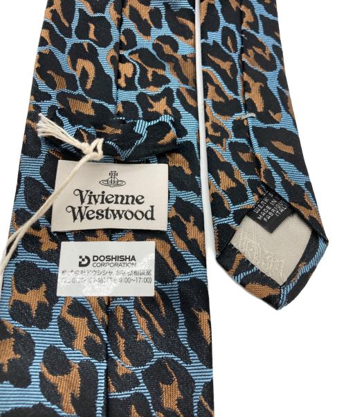 Vivienne Westwood（ヴィヴィアンウエストウッド）Vivienne Westwood (ヴィヴィアンウエストウッド) レオパードネクタイ オレンジ×ブルー サイズ:実寸サイズをご参照下さい。 未使用品の古着・服飾アイテム