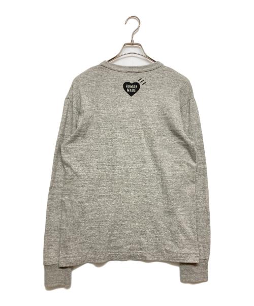 HUMAN MADE（ヒューマンメイド）HUMAN MADE (ヒューマンメイド) GRAPHIC L/S T-SHIRT グレー サイズ:SIZE Mの古着・服飾アイテム