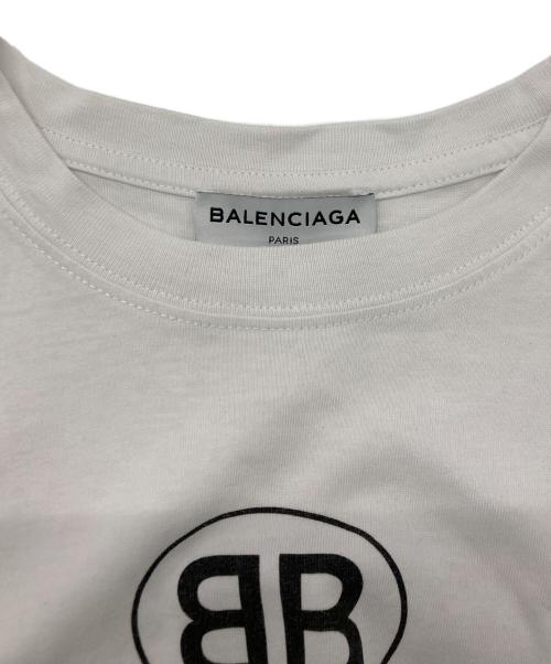 BALENCIAGA（バレンシアガ）BALENCIAGA (バレンシアガ) BBロゴ半袖クルーネックTシャツ ホワイト サイズ:SIZE XSの古着・服飾アイテム
