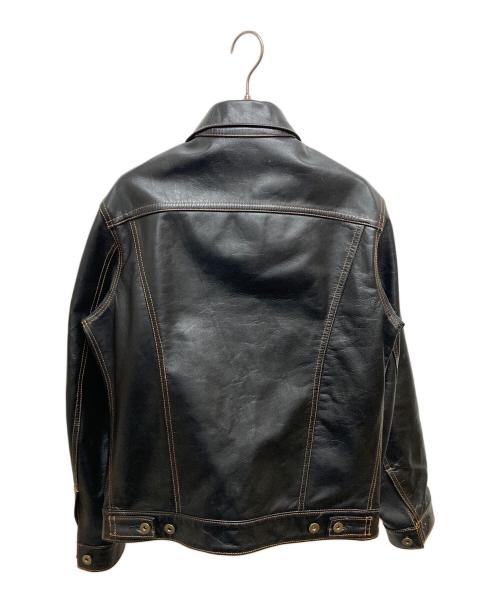 CUIR STANDARD（キュアー スタンダード）CUIR STANDARD (キュアー スタンダード) レザートラッカージャケット ブラック サイズ:SIZE Mの古着・服飾アイテム