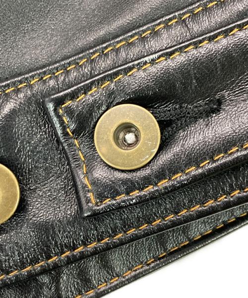 CUIR STANDARD（キュアー スタンダード）CUIR STANDARD (キュアー スタンダード) レザートラッカージャケット ブラック サイズ:SIZE Mの古着・服飾アイテム