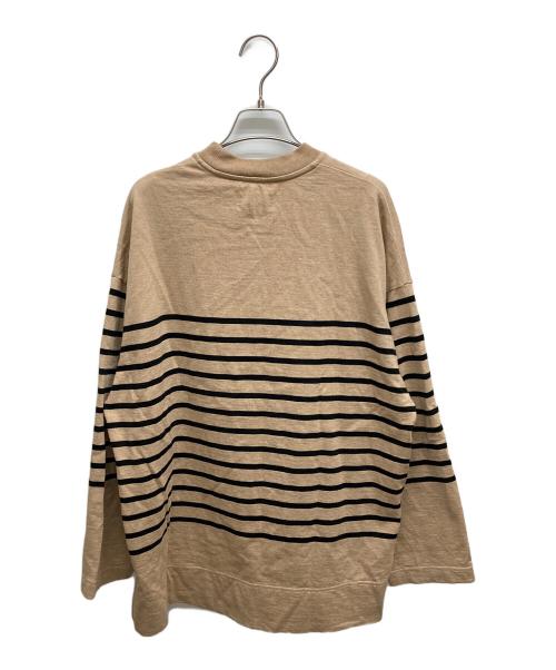 MARKAWARE（マーカウェア）MARKAWARE (マーカウェア) BOX Tee LONG SLEEVES ORGANIC COTTON BORDER ベージュ サイズ:SIZE2の古着・服飾アイテム