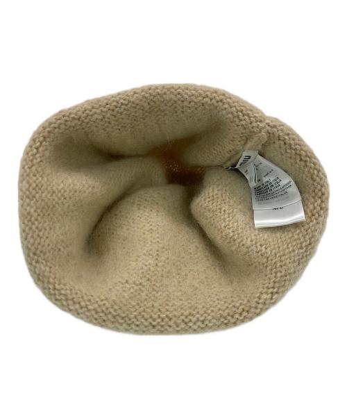 MIU MIU（ミュウミュウ）MIU MIU (ミュウミュウ) ニット帽 ベージュ サイズ:SIZE Mの古着・服飾アイテム