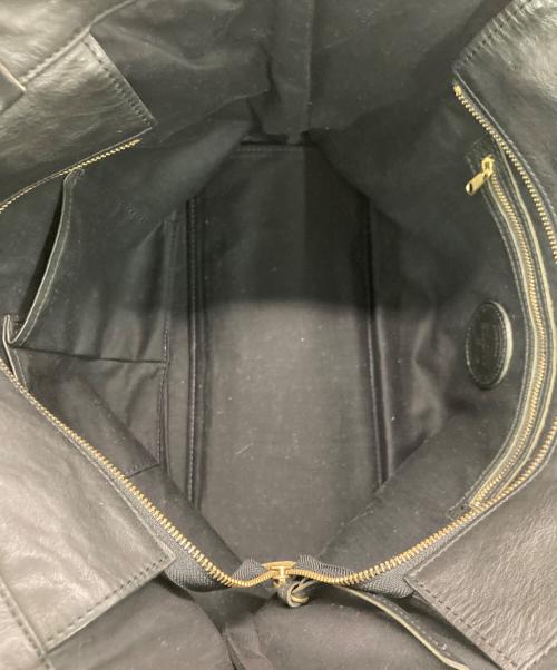 SLOW（スロウ）SLOW (スロウ) レザートートバッグ ブラックの古着・服飾アイテム