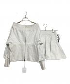 amerge.アメルジュ）の古着「オフショルダー スウェットセットアップ」｜グレー