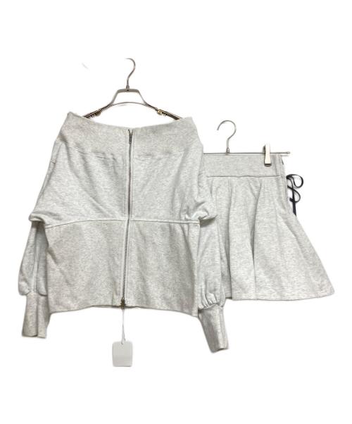 amerge.（アメルジュ）amerge. (アメルジュ) オフショルダー スウェットセットアップ グレー サイズ:SIZE M 未使用品の古着・服飾アイテム