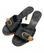 CHANELシャネル）の古着「ココマークヒールサンダル」｜ブラック