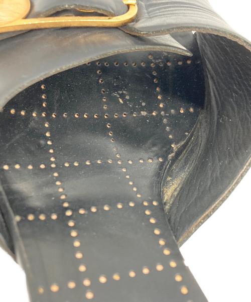 CHANEL（シャネル）CHANEL (シャネル) ココマークヒールサンダル ブラック サイズ:SIZE 36 1/2の古着・服飾アイテム