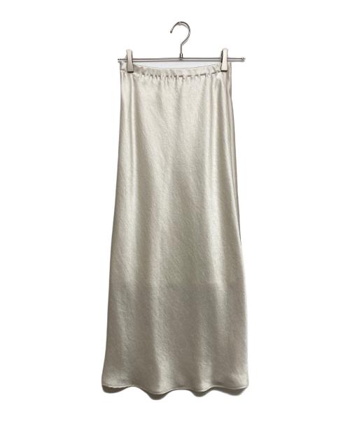 anuans（アニュアンス）anuans (アニュアンス) サテンバイアスナロースカート ホワイト サイズ:SIZE Sの古着・服飾アイテム