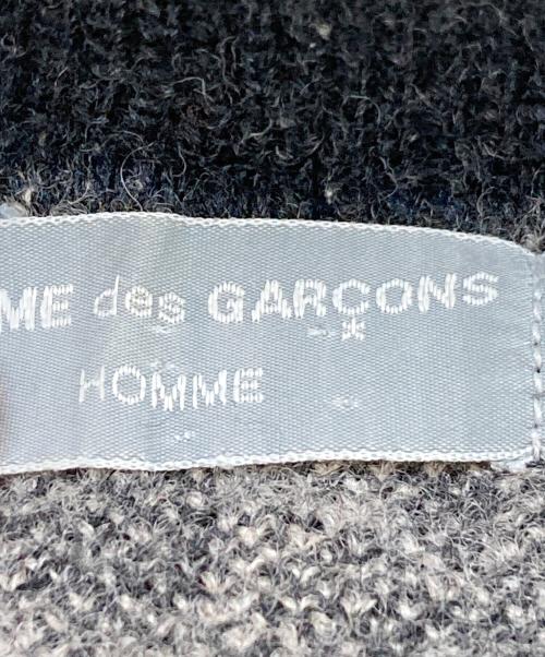 COMME des GARCONS HOMME（コムデギャルソン オム）COMME des GARCONS HOMME (コムデギャルソン オム) Vネックチェックウールニット ブラック×グレー サイズ:不明の古着・服飾アイテム