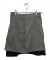 JIL SANDER NAVY (ジルサンダー ネイビー) レイヤード台形コットンスカート グレー サイズ:SIZE32：6000円