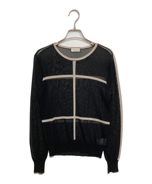 DRIES VAN NOTEN（ドリスヴァンノッテン）DRIES VAN NOTEN (ドリスヴァンノッテン) シースルーニット ブラック サイズ:SIZE XSの古着・服飾アイテム