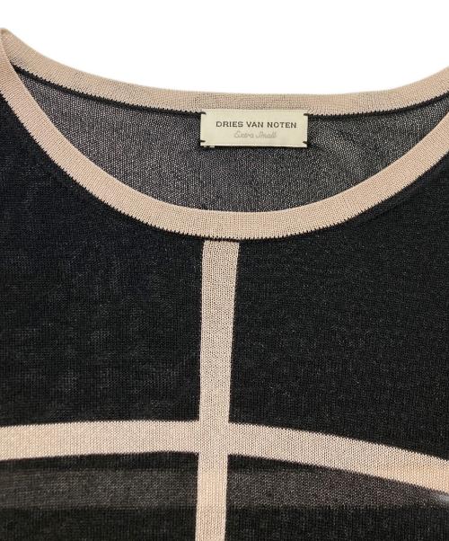 DRIES VAN NOTEN（ドリスヴァンノッテン）DRIES VAN NOTEN (ドリスヴァンノッテン) シースルーニット ブラック サイズ:SIZE XSの古着・服飾アイテム