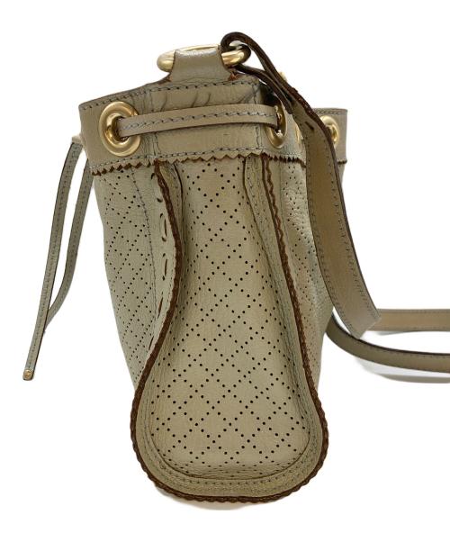 CELINE（セリーヌ）CELINE (セリーヌ) パンチングオールドショルダーバッグ ベージュの古着・服飾アイテム