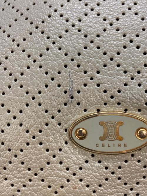 CELINE（セリーヌ）CELINE (セリーヌ) パンチングオールドショルダーバッグ ベージュの古着・服飾アイテム