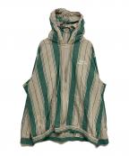 WIND AND SEAウィンダンシー）の古着「ジップシャツ」｜ベージュ×グリーン