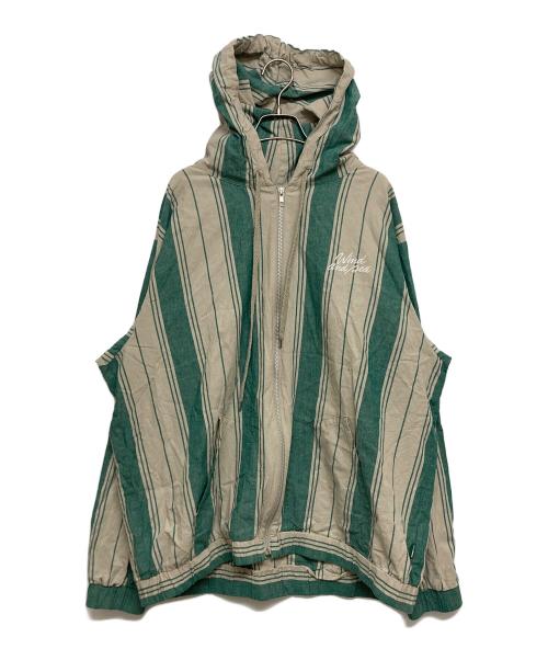WIND AND SEA（ウィンダンシー）WIND AND SEA (ウィンダンシー) ジップシャツ ベージュ×グリーン サイズ:SIZE XLの古着・服飾アイテム