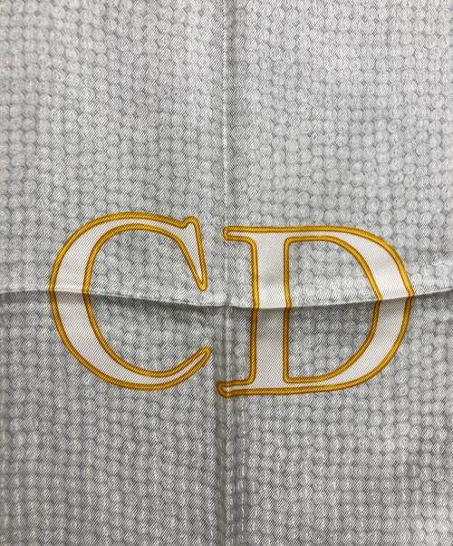 Christian Dior（クリスチャン ディオール）Christian Dior (クリスチャン ディオール) シルクスカーフ ブルー×ホワイトの古着・服飾アイテム