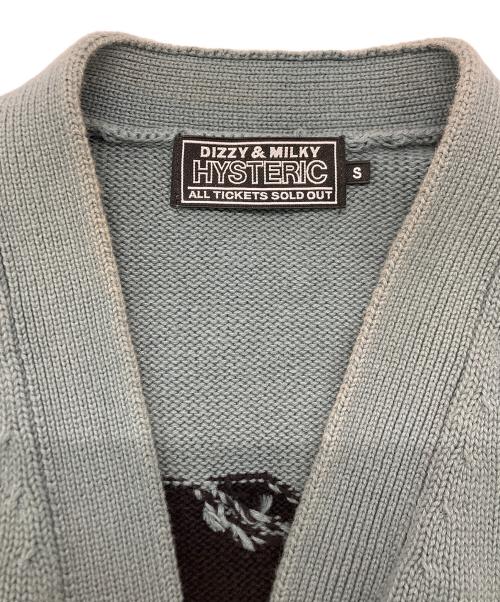 Hysteric Glamour（ヒステリックグラマー）Hysteric Glamour (ヒステリックグラマー) WOMAN BANANA編込 カーディガン グリーン サイズ:SIZE Sの古着・服飾アイテム