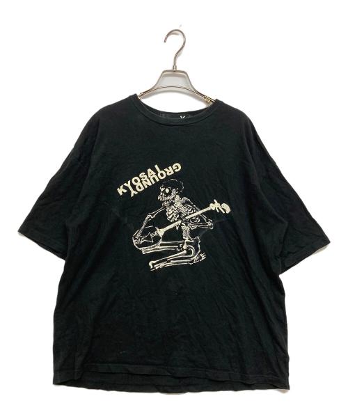 GROUND Y（グラウンドワイ）GROUND Y (グラウンドワイ) 河鍋暁斎 三味線を弾く骸骨下絵Tシャツ ブラック サイズ:SIZE4の古着・服飾アイテム