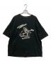 GROUND Y（グラウンドワイ）の古着「河鍋暁斎 三味線を弾く骸骨下絵Tシャツ」｜ブラック