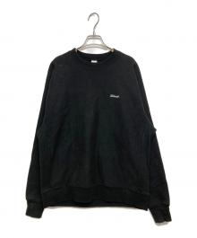 JJJJound（ジョウンド）の古着「ロゴ刺繍クルーネックスウェット」｜ブラック