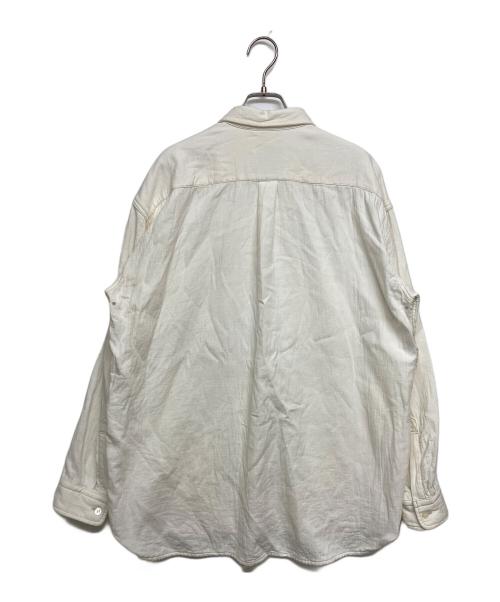 and wander（アンドワンダー）and wander (アンドワンダー) twill c/w LS shirt ホワイト サイズ:SIZE Lの古着・服飾アイテム