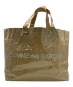 COMME des GARCONSコムデギャルソン）の古着「PVCぺーパーロゴトートバッグ」｜ベージュ