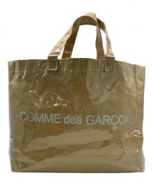 COMME des GARCONS（コムデギャルソン）の古着「PVCぺーパーロゴトートバッグ」｜ベージュ