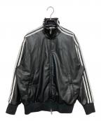 adidasアディダス）の古着「プレザー3Sトラックトップ/PLEATHER 3STRIPES TRACK TOP」｜ブラック