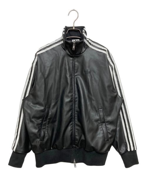 adidas（アディダス）adidas (アディダス) プレザー3Sトラックトップ/PLEATHER 3STRIPES TRACK TOP ブラック サイズ:SIZE XSの古着・服飾アイテム