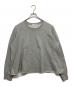 COMME des GARCONS SHIRT BOYS（コムデギャルソンシャツボーイズ）の古着「Cotton pile plain / cotton rib with logo print/オーバーサイズロゴスウェット」｜グレー