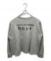 COMME des GARCONS SHIRT BOYS Cotton pile plain / cotton rib with logo print/オーバーサイズロゴスウェット グレー サイズ:SIZE M：10000円