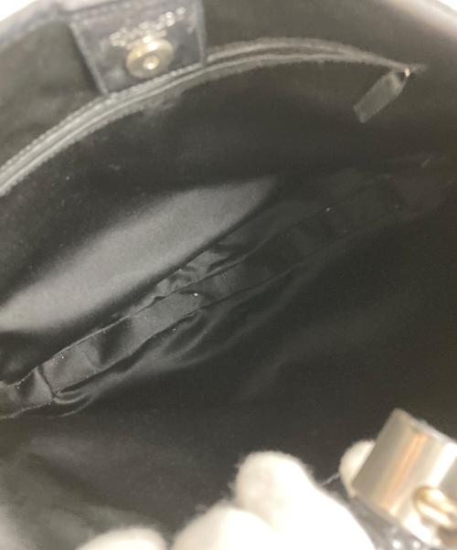 Yves Saint Laurent Rive Gauche（イヴ・サンローラン リヴ・ゴーシュ）Yves Saint Laurent Rive Gauche (イヴ・サンローラン リヴ・ゴーシュ) ラフィアショルダーバッグ ブラックの古着・服飾アイテム