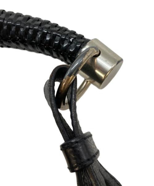 Yves Saint Laurent Rive Gauche（イヴ・サンローラン リヴ・ゴーシュ）Yves Saint Laurent Rive Gauche (イヴ・サンローラン リヴ・ゴーシュ) ラフィアショルダーバッグ ブラックの古着・服飾アイテム