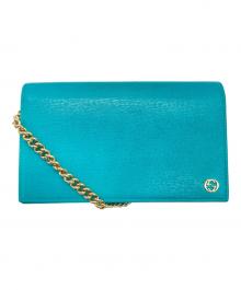 GUCCI（グッチ）の古着「チェーンショルダーバッグ」｜ブルー