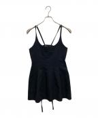 JIL SANDERジルサンダー）の古着「フレアヘム タンクトップ」｜ネイビー