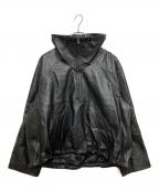H&M EDITIONエイチアンドエムエディション）の古着「オーバーサイズ レザープルオーバージャケット」｜ブラック