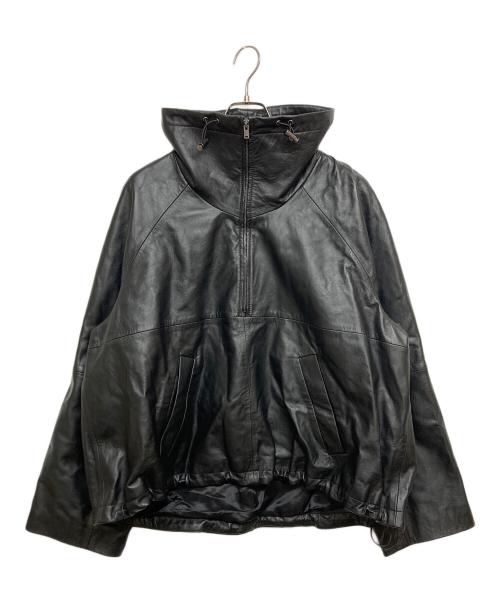 H&M EDITION（エイチアンドエムエディション）H&M EDITION (エイチアンドエムエディション) オーバーサイズ レザープルオーバージャケット ブラック サイズ:SIZE S 未使用品の古着・服飾アイテム