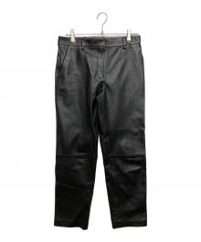 H&M EDITION（エイチアンドエムエディション）の古着「レザーパンツ」｜ブラック