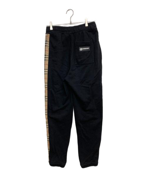 BURBERRY LONDON（バーバリーロンドン）BURBERRY LONDON (バーバリーロンドン) ヴィンテージチェックパネル×ロゴ スウェットパンツ ブラック サイズ:SIZE Sの古着・服飾アイテム