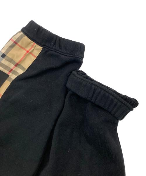 BURBERRY LONDON（バーバリーロンドン）BURBERRY LONDON (バーバリーロンドン) ヴィンテージチェックパネル×ロゴ スウェットパンツ ブラック サイズ:SIZE Sの古着・服飾アイテム