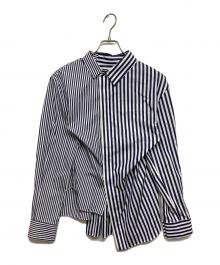 sacai（サカイ）の古着「Cotton Poplin Shirt」｜ホワイト×ネイビー